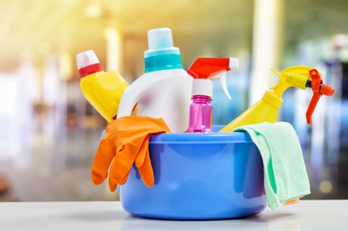 Charity donation items prepared for reuse after a cleaning service
