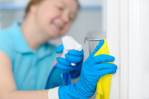 Professional domestic cleaning in a Bow living room