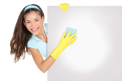 Deep cleaning a fabric sofa in Bow home