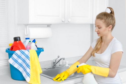 Homeowner maintaining a rug between professional rug cleaning visits